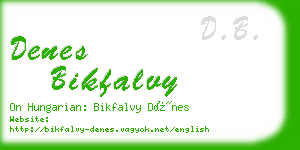 denes bikfalvy business card